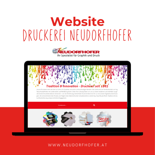 Website der Druckerei Neudorfhofer