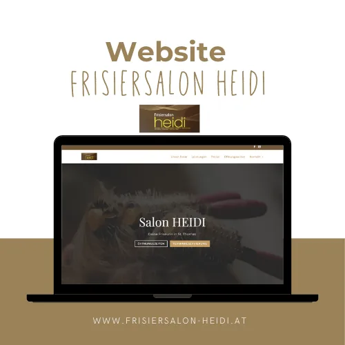 Website des Frisiersalons Heidi