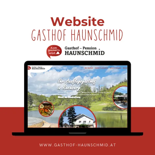 Website des Gasthofs Haunschmid in Rechberg